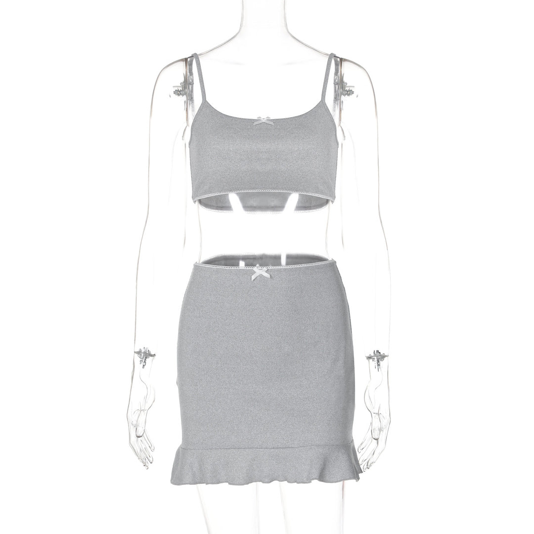 Damen Zweiteiliges Set mit Rüschendetails Echo Archiv