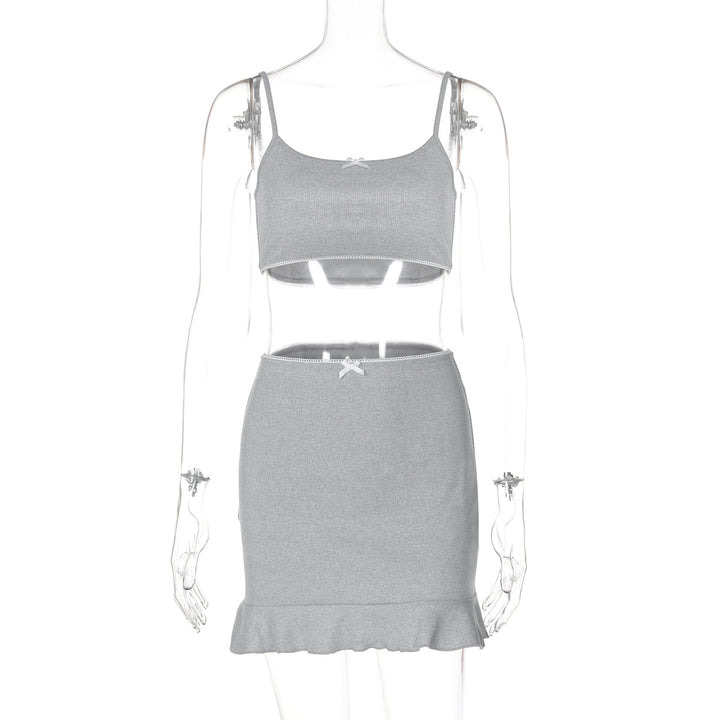 Damen Zweiteiliges Set mit Rüschendetails Echo Archiv