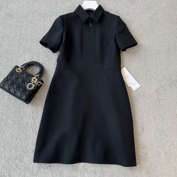 Damen Kurzärmeliges Hemdkleid mit verdecktem Zwei-Wege-Reißverschluss und taillierter Schnittführung Echo Archiv