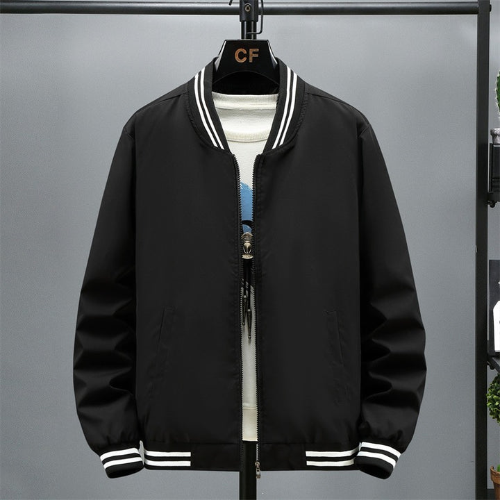 Herren Modische Bomberjacke mit Kontraststreifen Echo Archiv