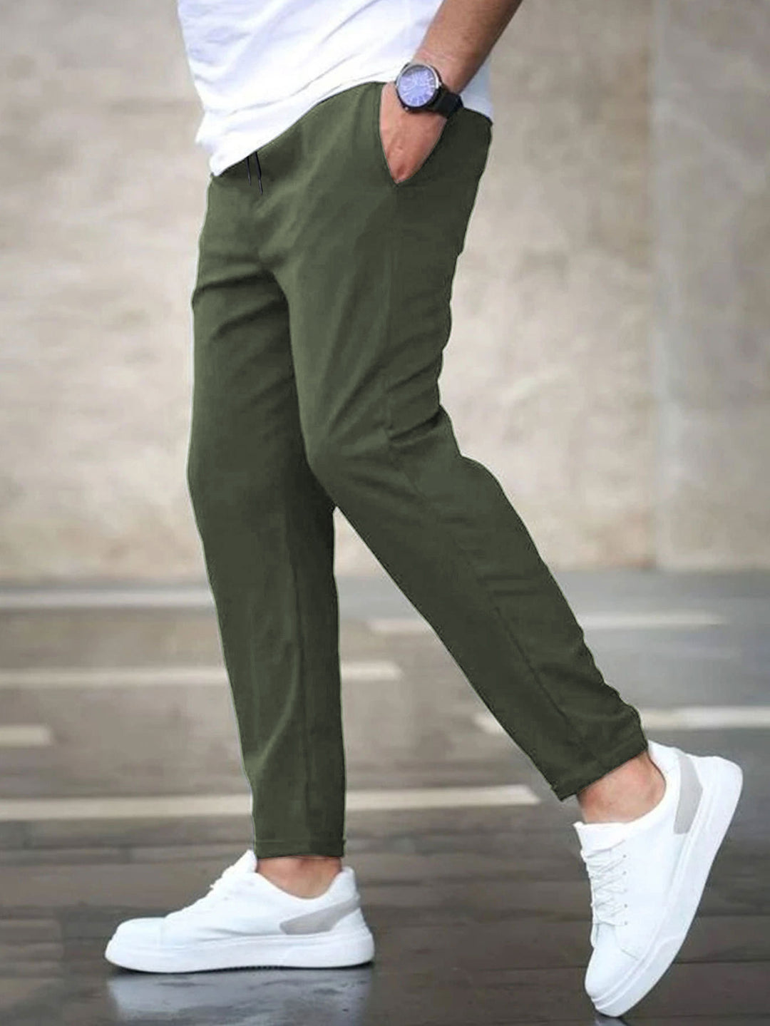 Herren lässige Freizeithose mit elastischem Bund und praktischen Taschen Echoarchiv