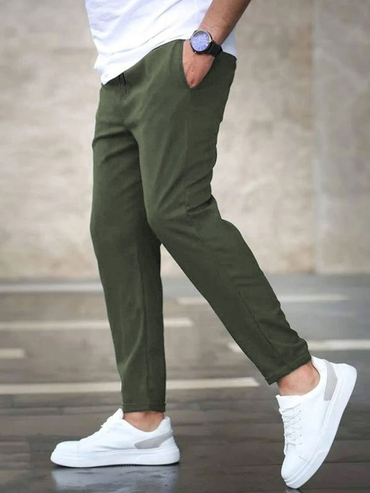 Herren lässige Chino-Hose mit elastischem Bund Echoarchiv