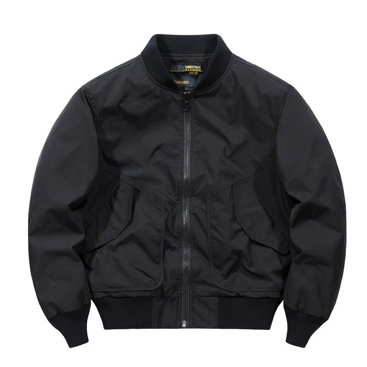 Herren Oversized Nylon‑Bomberjacke mit markanten Klappentaschen und Rippbündchen Echo Archiv