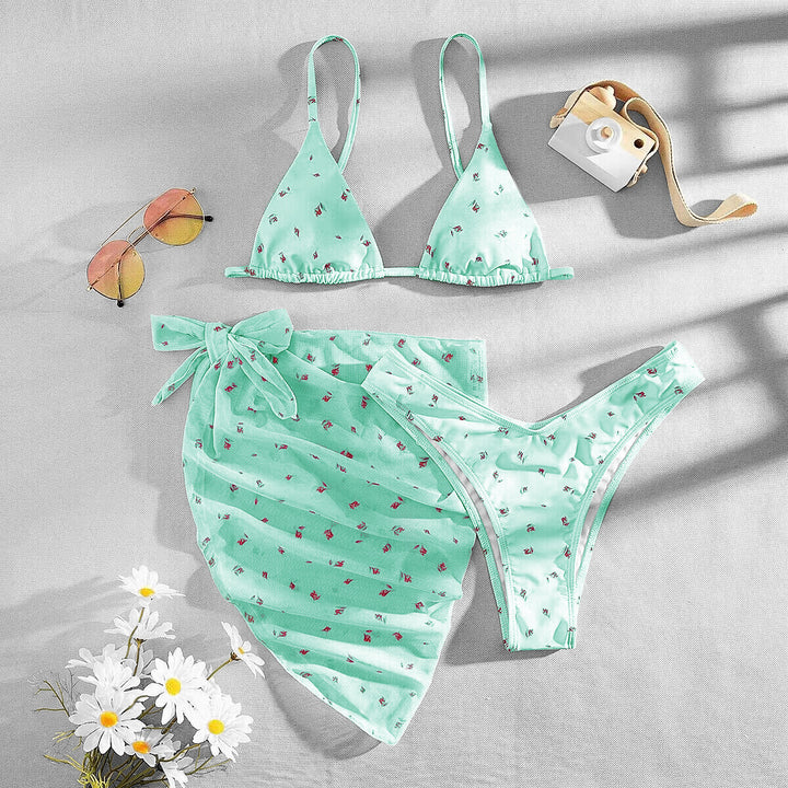Damen Triangel-Bikini mit elegantem Chiffonüberwurf Echo Archiv