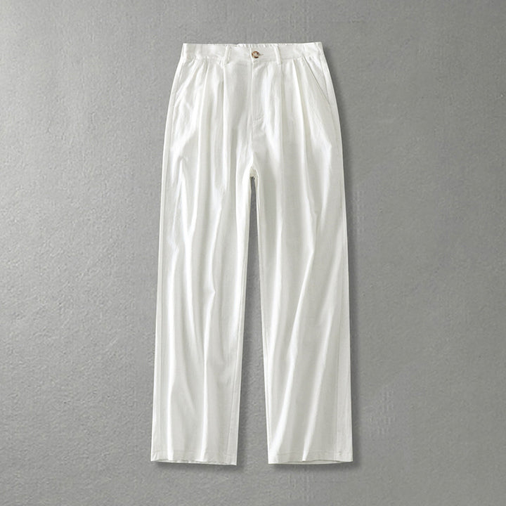 Damen Weite Bundfalten-Hose mit hoher Taille Echoarchiv