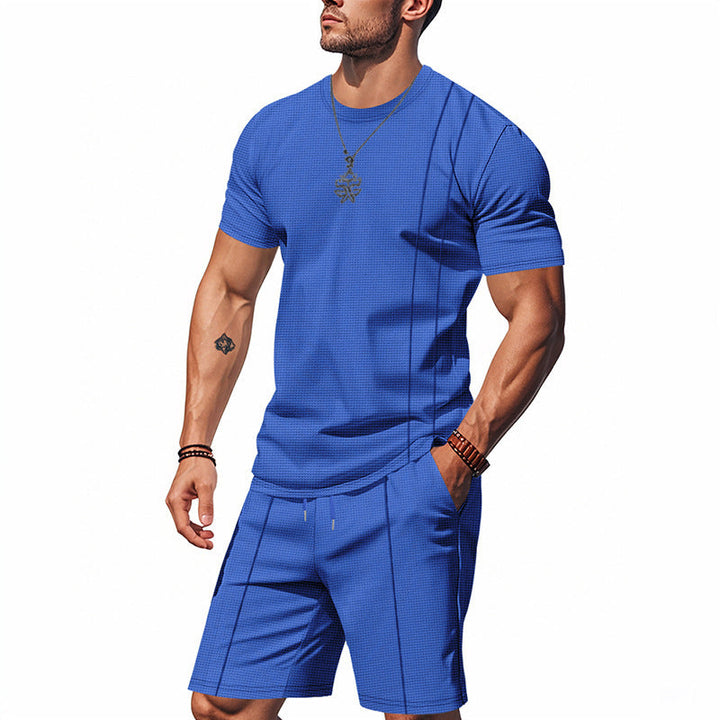 Herren Sportliches Kurzarm- und Shorts-Set aus atmungsaktivem Material Echoarchiv