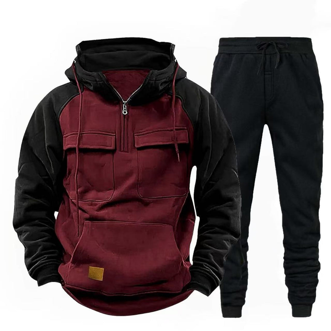Herren funktionale Kapuzenjacke mit Reißverschluss und Jogginghose Echoarchiv