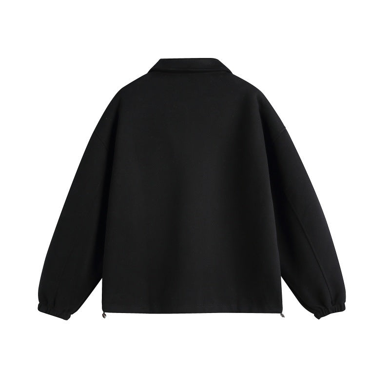 Unisex Lässiges Polo‑Sweatshirt mit offenem Kentkragen, Oversize‑Schnitt und Eingrifftaschen Echoarchiv
