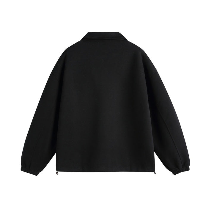 Unisex Lässiges Polo‑Sweatshirt mit offenem Kentkragen, Oversize‑Schnitt und Eingrifftaschen Echoarchiv