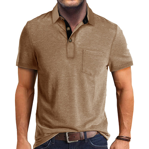 Herren Polo-Shirt mit modernem Kragen und Brusttasche Echoarchiv