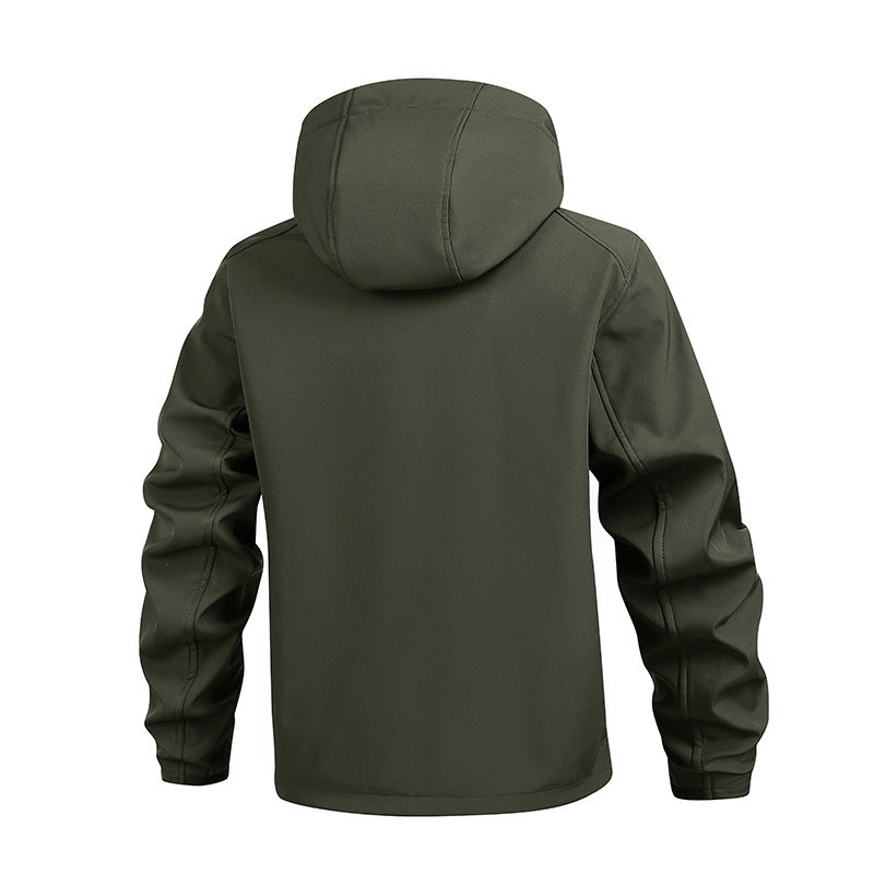 Herren Funktionale Übergangsjacke mit verstellbarem Kapuzenkragen Echo Archiv