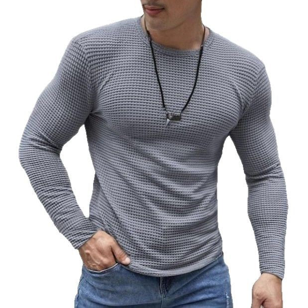 Herren Langarmshirt mit strukturierter Oberfläche und modernem Fit Echoarchiv