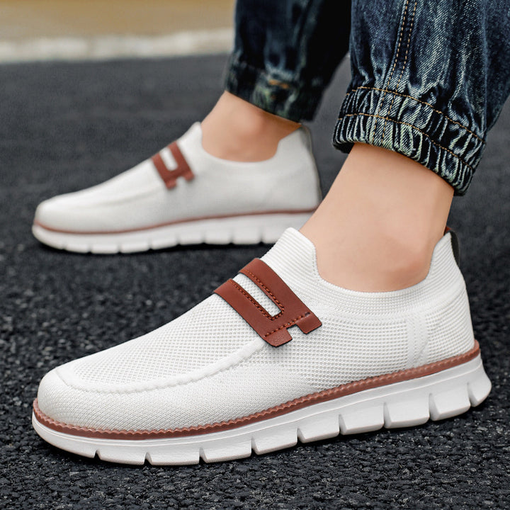 Damen Elastischer Strick‑Mokassin‑Sneaker mit dämpfender EVA‑Sohle und Zierriemen Echoarchiv