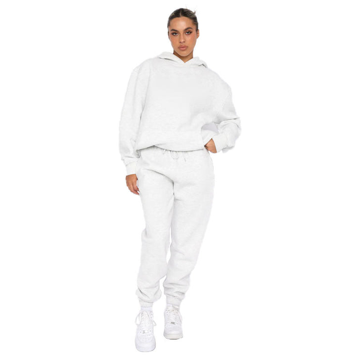 Damen nan lässiges Oversize-Kapuzenloungewear-Set mit fleecegefüttertem Hoodie und hochgeschnittener Jogginghose Echo Archiv