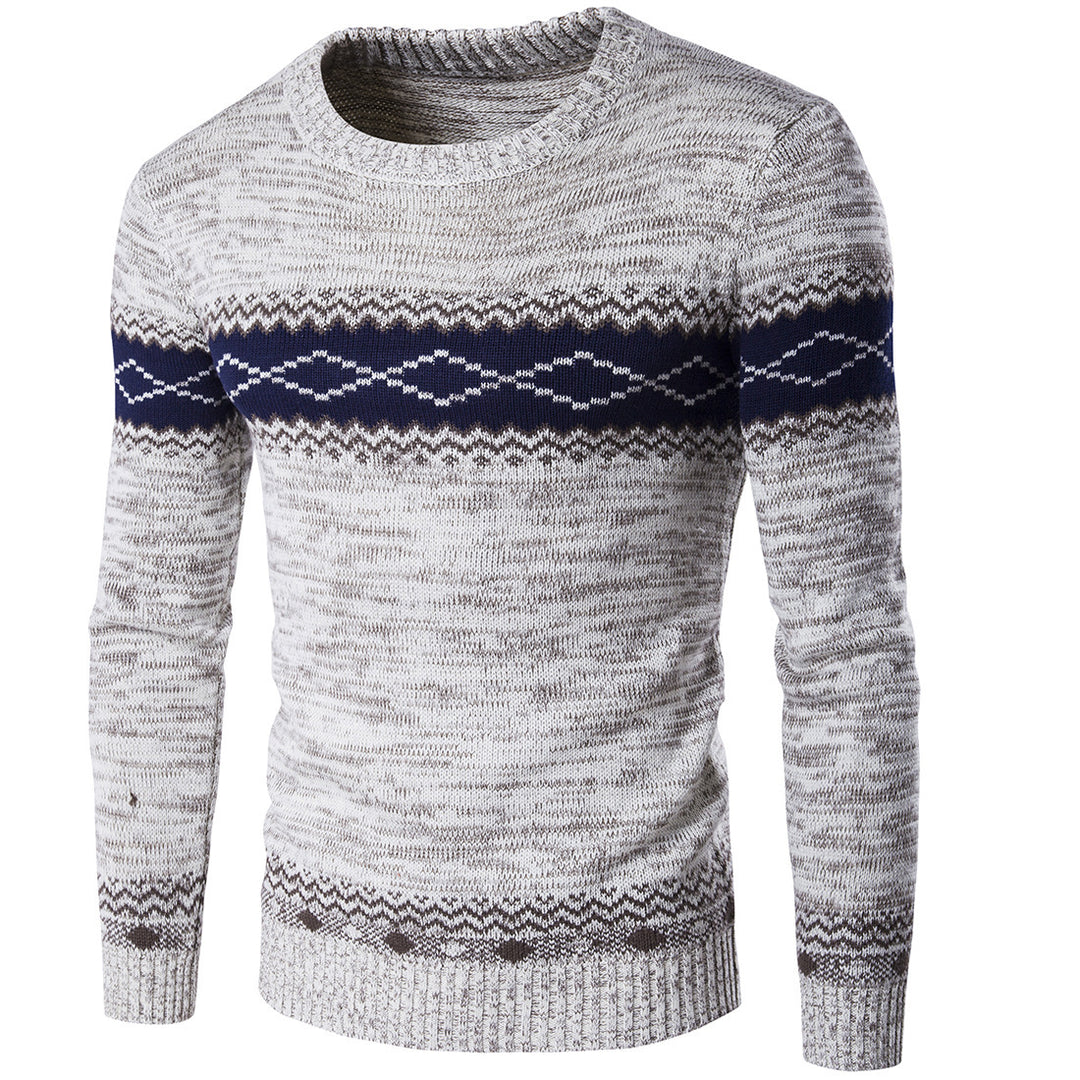 Herren modischer Strickpullover mit grafischem Muster Echoarchiv