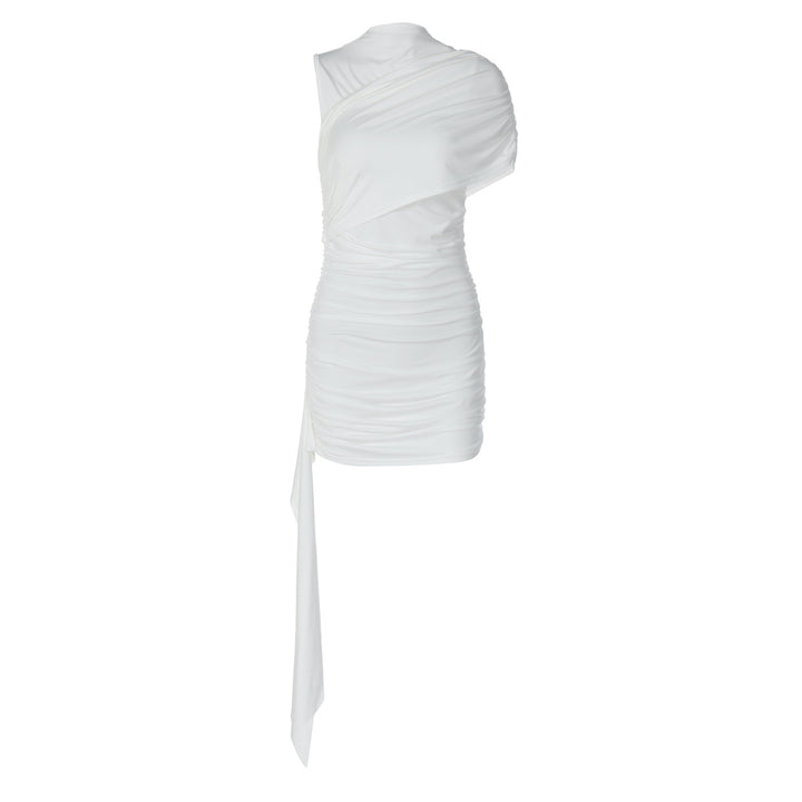 Damen Elegantes Cocktailkleid mit asymmetrischem Saum und Raffung Echo Archiv