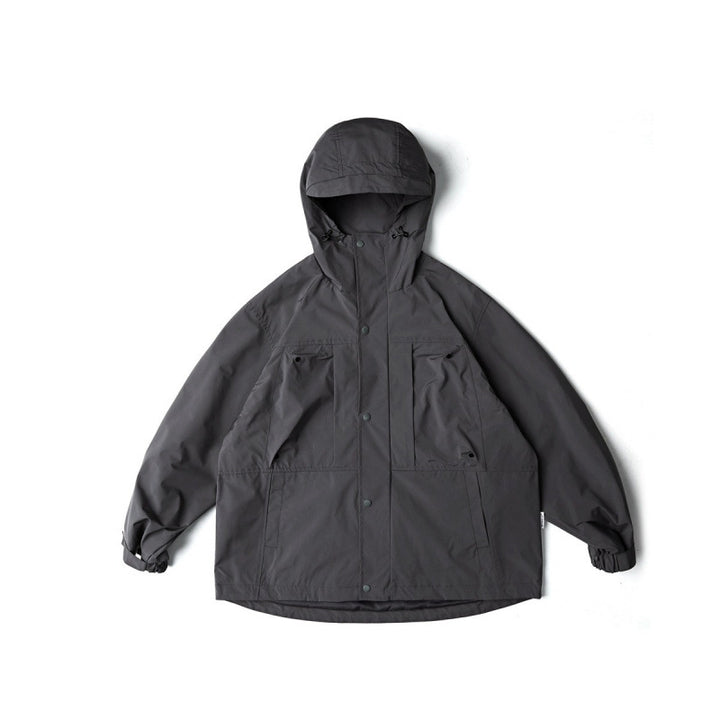 Unisex Wasserabweisende Oversize-Parka-Jacke mit Kapuze und Multifunktions-Taschen Echo Archiv