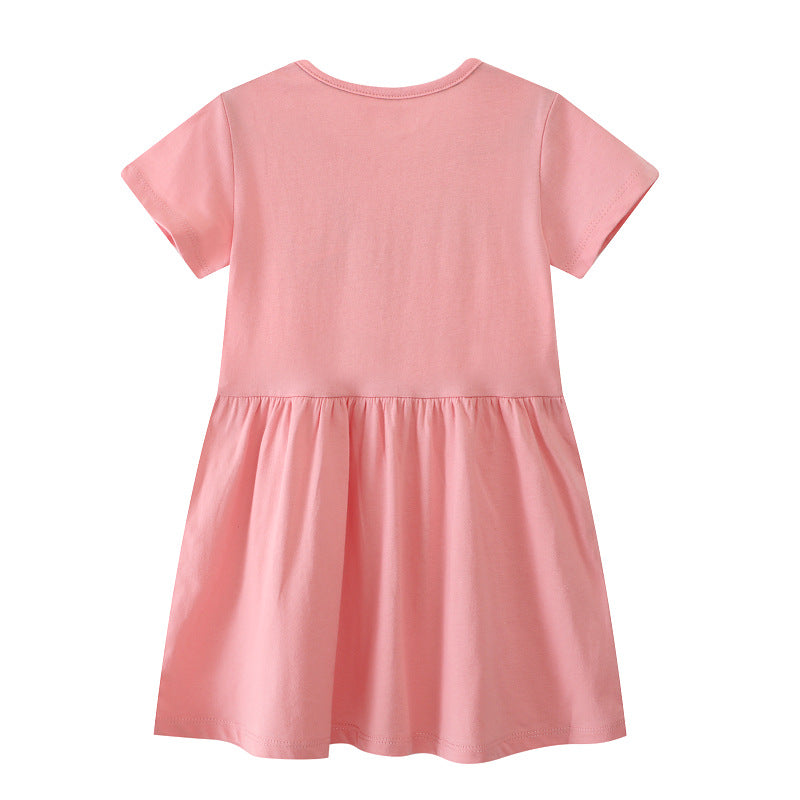 Mädchen Baumwollkleid mit floralem Design und funkelnden Applikationen Echo Archiv