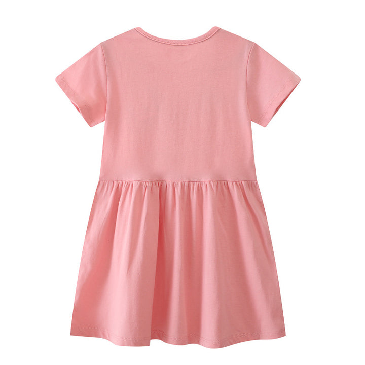 Mädchen Baumwollkleid mit floralem Design und funkelnden Applikationen Echo Archiv