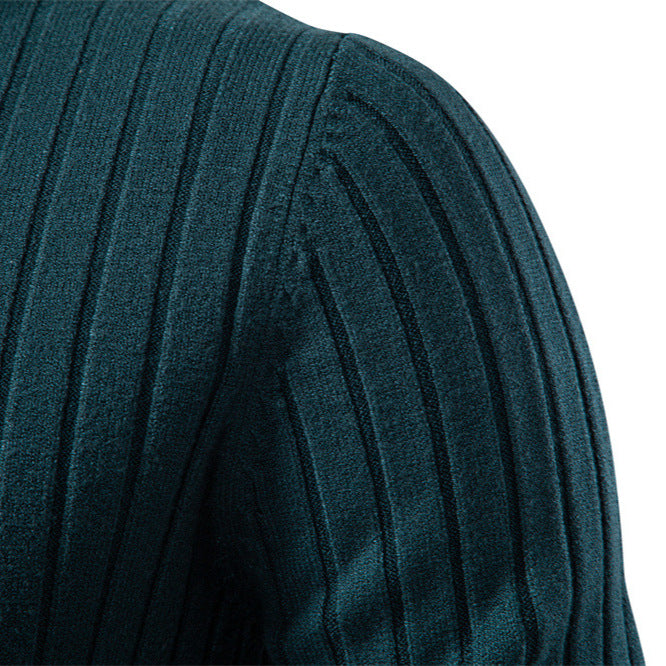 Herren Rollkragenpullover mit feinem Rippstrukturdesign Echoarchiv