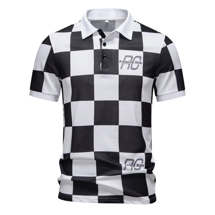 Herren Polo-Shirt mit kariertem Muster und modernem Kragen Echoarchiv