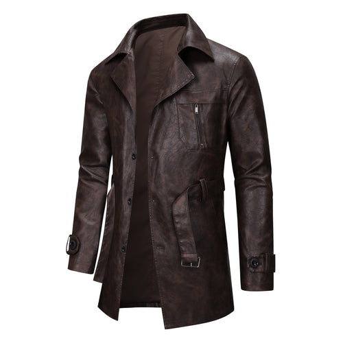 Herren elegante Lederblazerjacke Echoarchiv