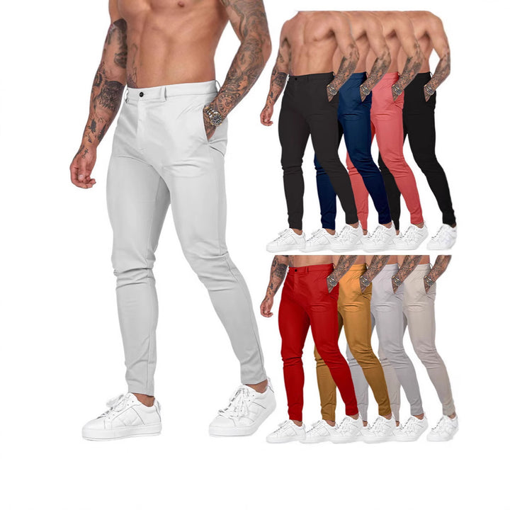 Herren Slim Fit Trousers aus elastischem Material mit seitlichen Taschen Echoarchiv