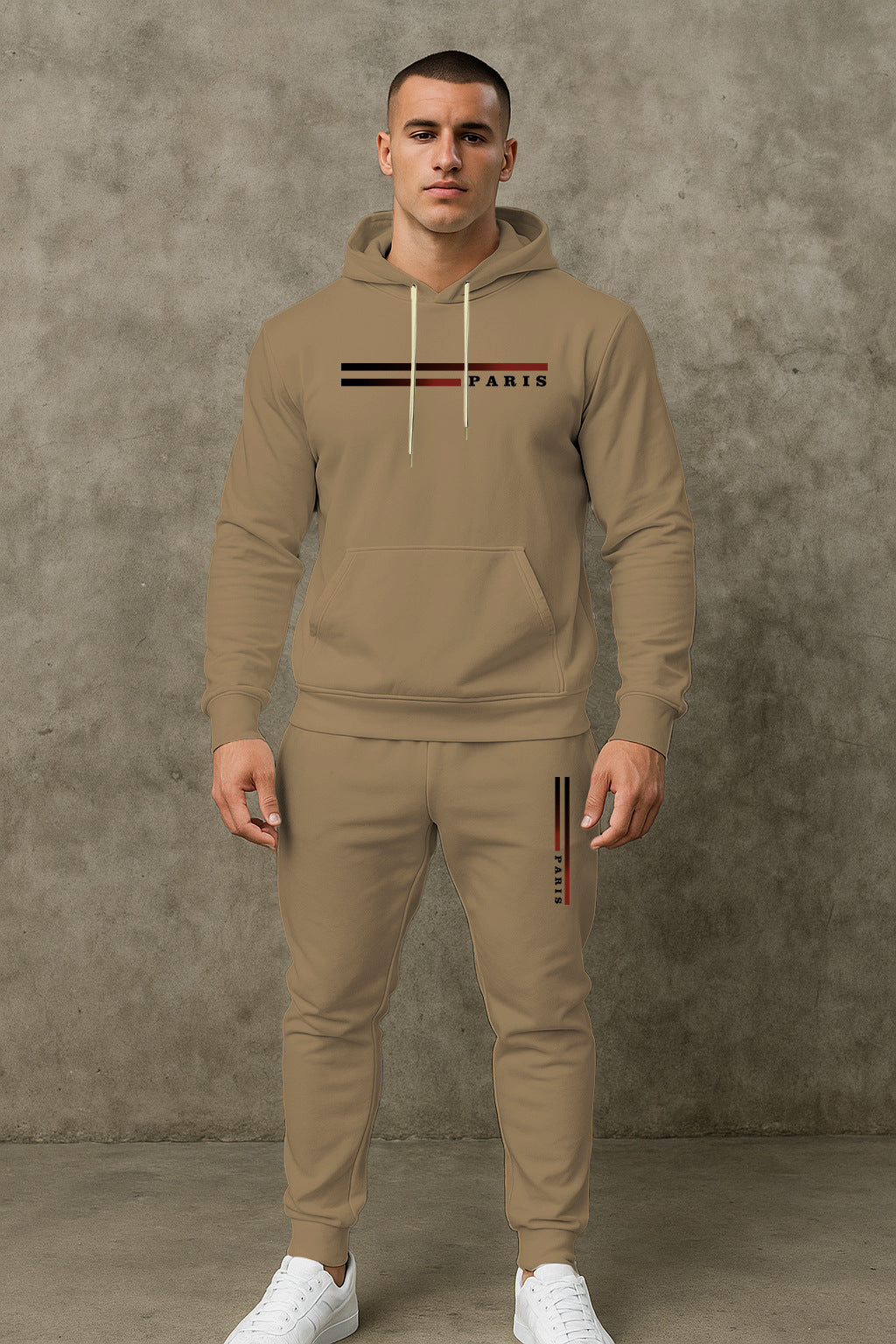 Herren Sportlicher Hoodie-Jogginganzug mit funktionalem Schnitt und praktischen Taschen Echoarchiv