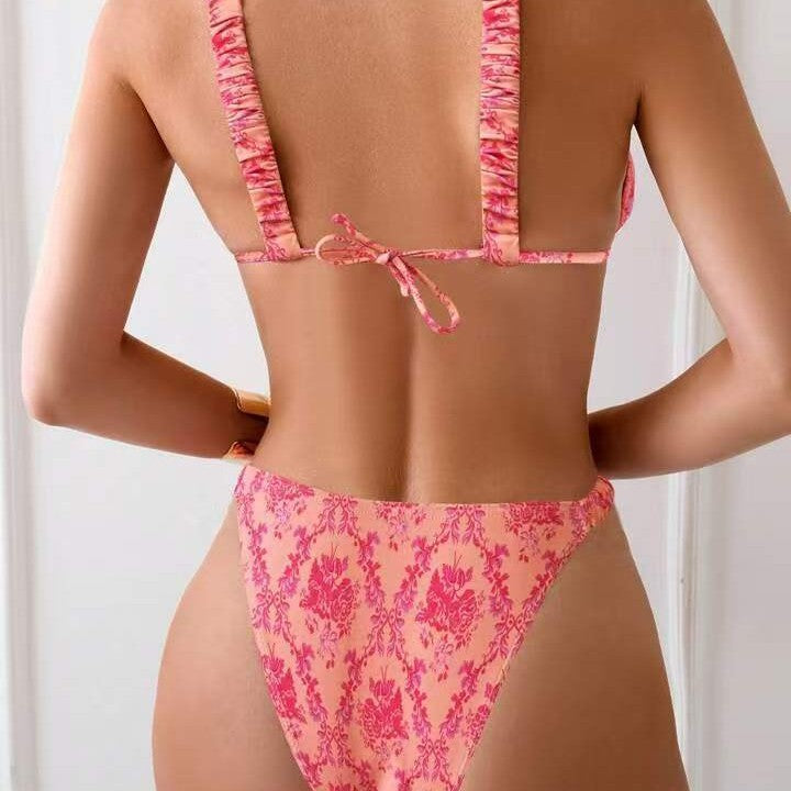 Damen Triangel-Bikini mit dekorativen Rüschen Echo Archiv