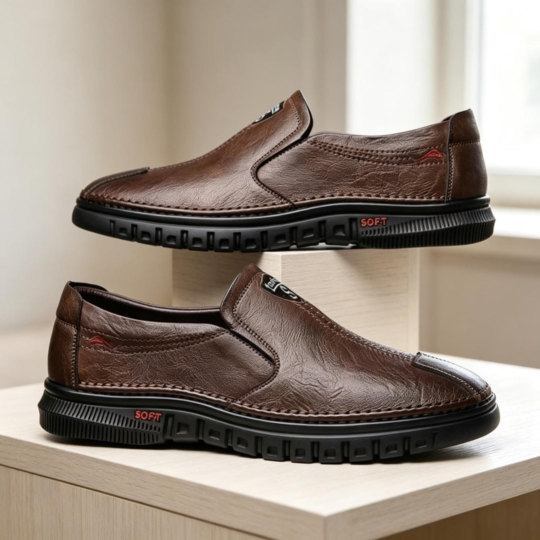 Herren Elegante Leder Slipper Echoarchiv