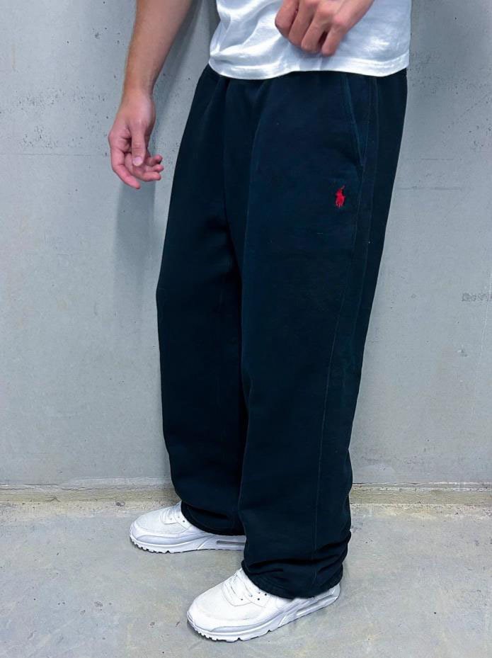 Herren Weite Baggy-Sweathose mit elastischem Bund und Sticklogo Echo Archiv