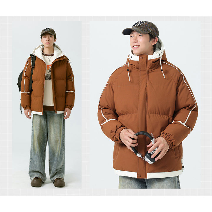 Herren modische Kapuzenjacke mit hochwertiger Füllung und funktionalen Taschen Echoarchiv