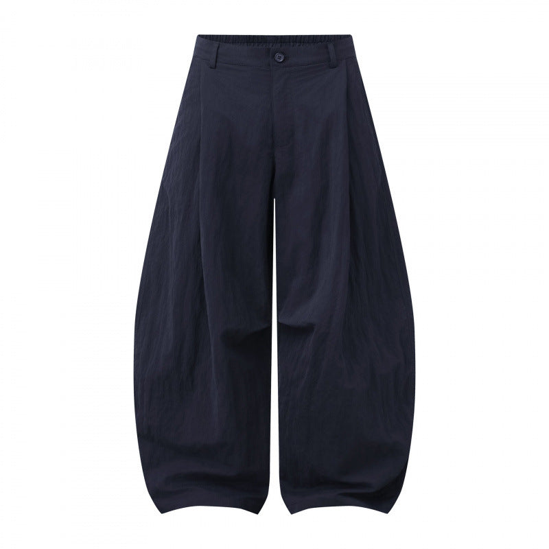 Damen Weite Ballonhose aus Baumwollmischung mit hohem Bund und elastischem Rückengummi Echo Archiv