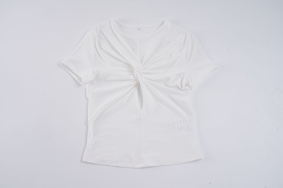 Damen Kurzarmshirt mit raffiniertem Knotendesign Echo Archiv