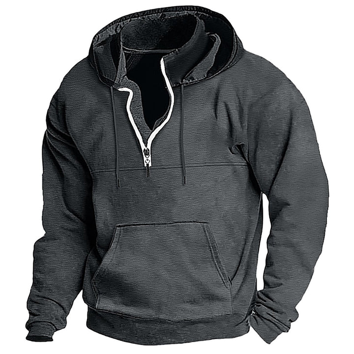 Herren Fleece Hoodie mit halbem Reißverschluss Echoarchiv