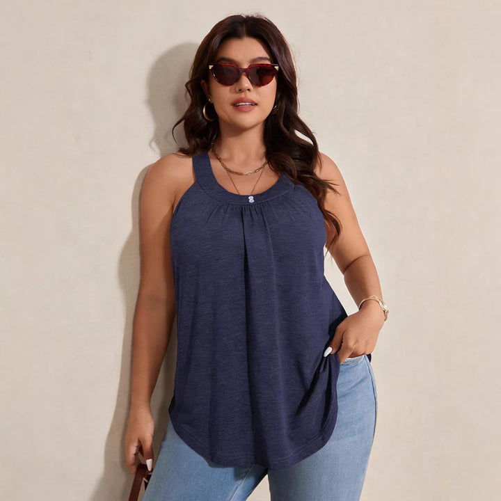 Damen lässiges Trägershirt mit raffinierter Raffung Echo Archiv