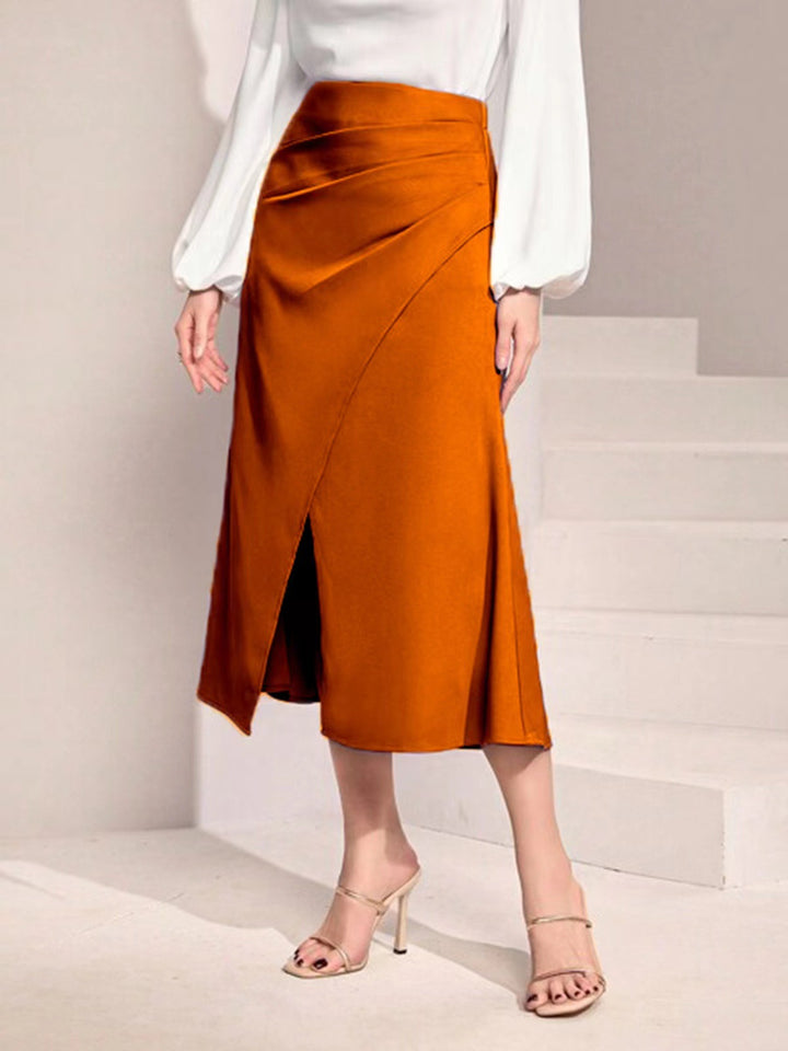 Damen Midirock mit asymmetrischem Schnitt und elegantem Schlitz Echo Archiv