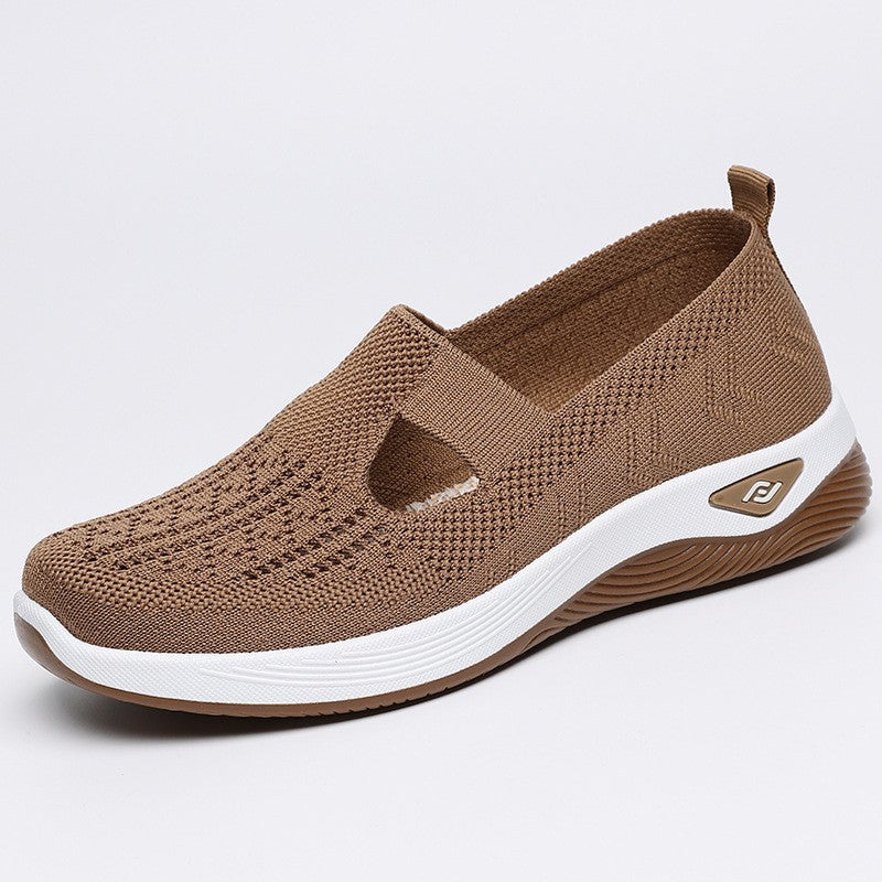 Damen nan leichte gestrickte Slipper mit orthopädischer Komfortsohle Echo Archiv