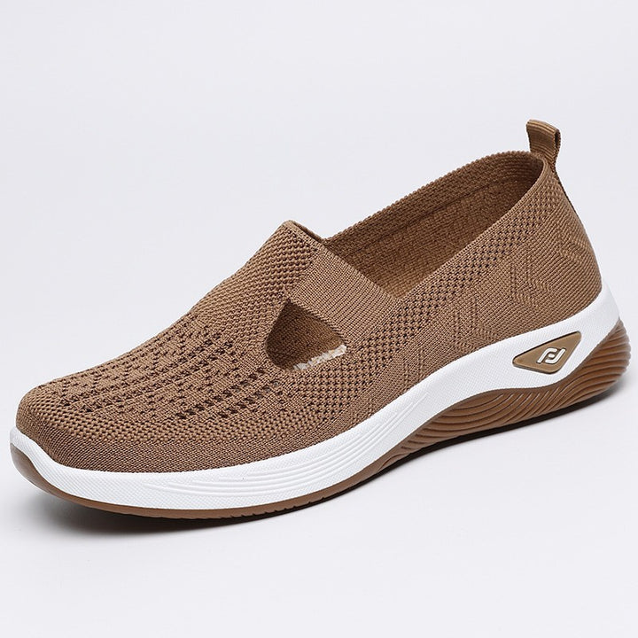 Damen nan leichte gestrickte Slipper mit orthopädischer Komfortsohle Echo Archiv