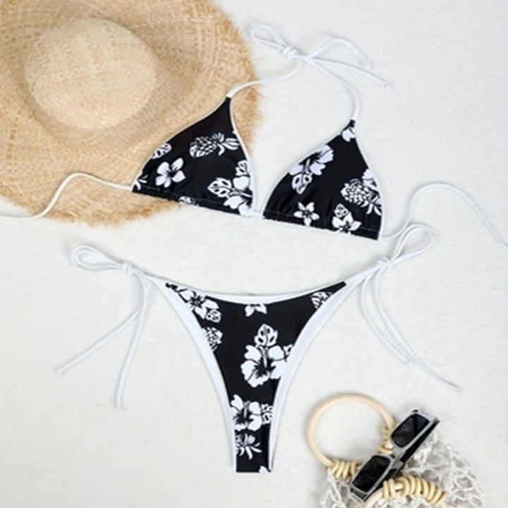 Damen Triangel-Bikini mit floralem Muster Echo Archiv