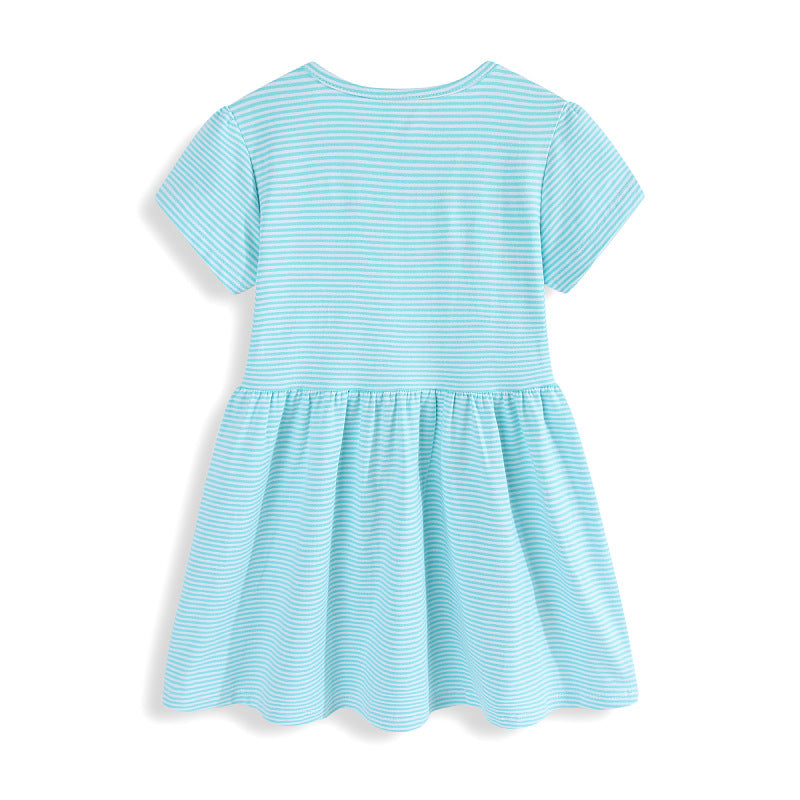 Mädchen Baumwollkleid mit fröhlichem Giraffenmotiv Echo Archiv