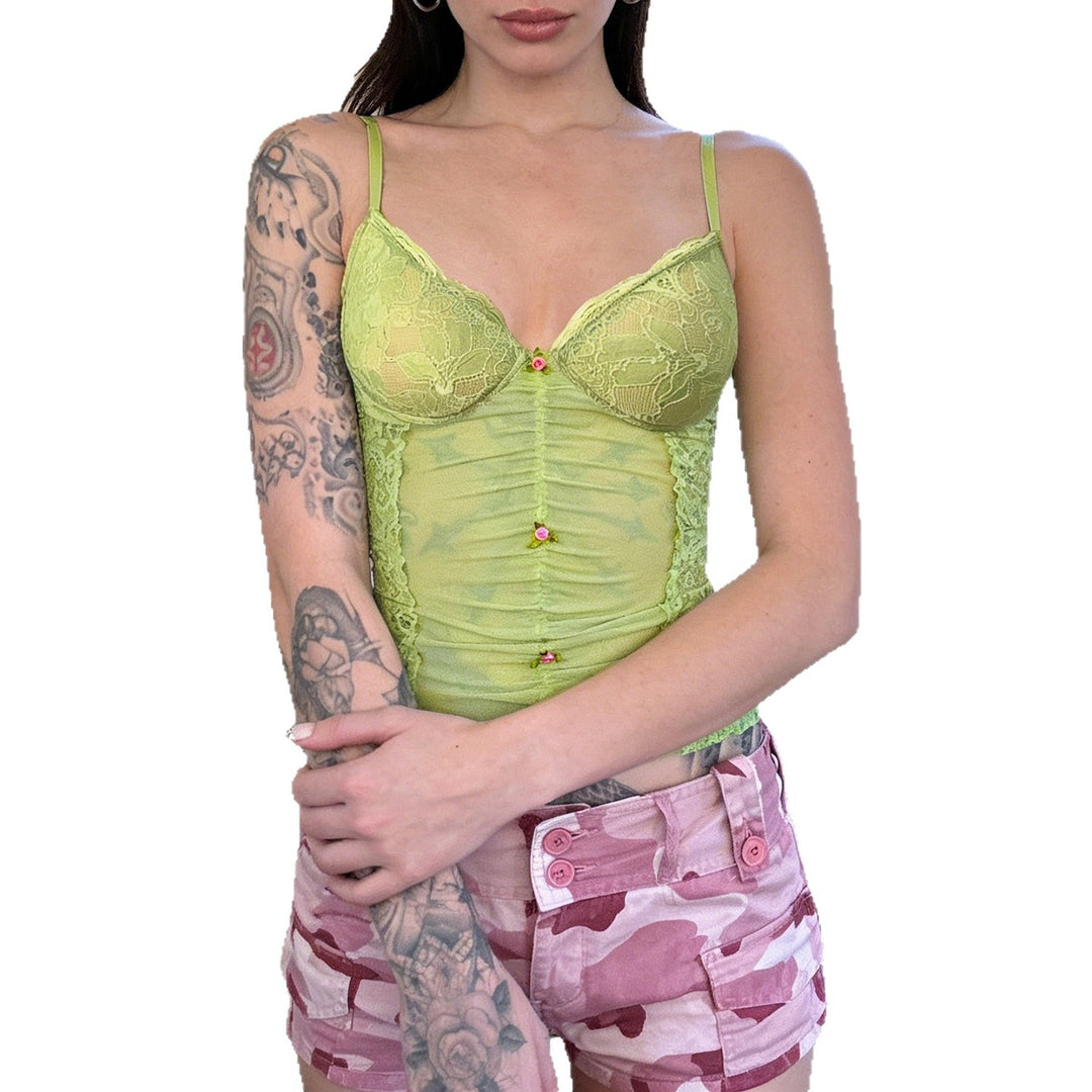 Damen Spitzentop mit raffinierten Knopfdetails Echo Archiv