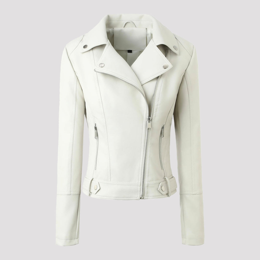 Damen Trendige Bikerjacke aus hochwertigem Kunstleder Echo Archiv