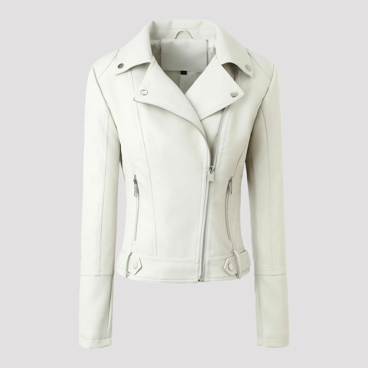 Damen Trendige Bikerjacke aus hochwertigem Kunstleder Echo Archiv