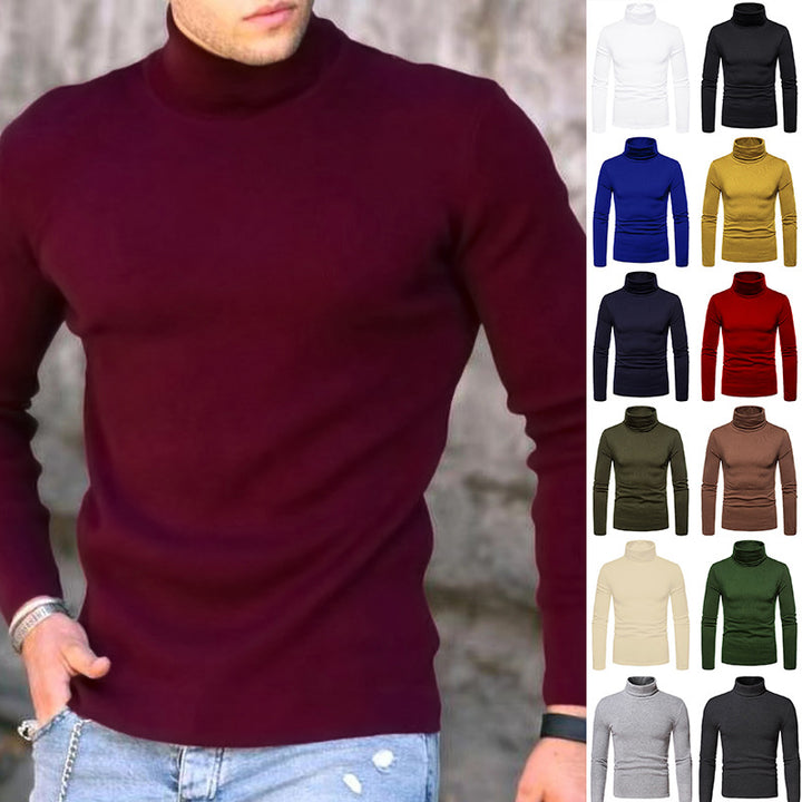 Herren Rollkragenpullover aus weichem Stretchmaterial Echoarchiv