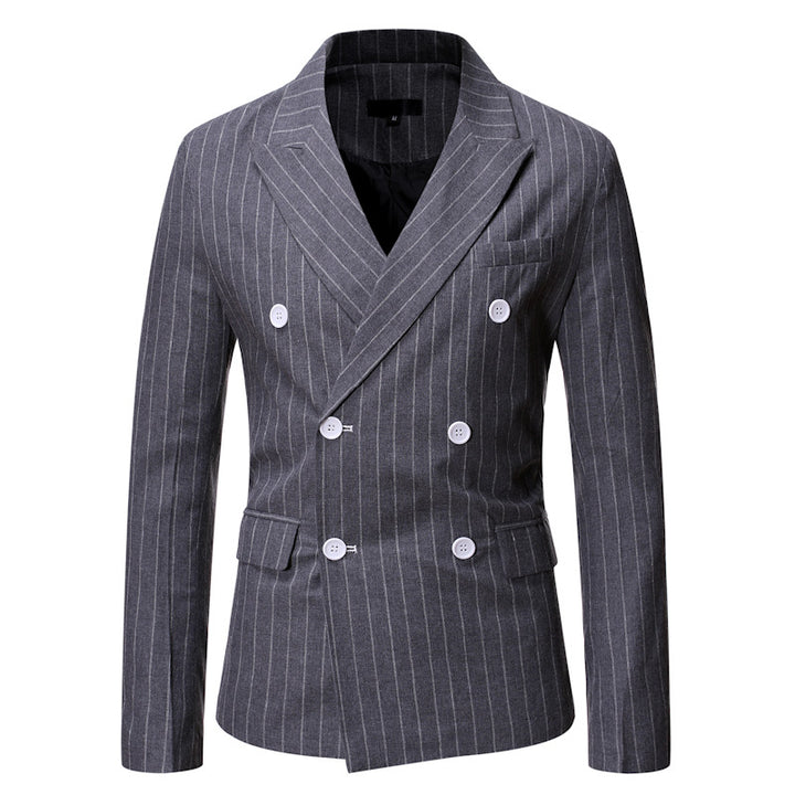 Herren elegante Doppelreiherjacke mit Nadelstreifen Echoarchiv