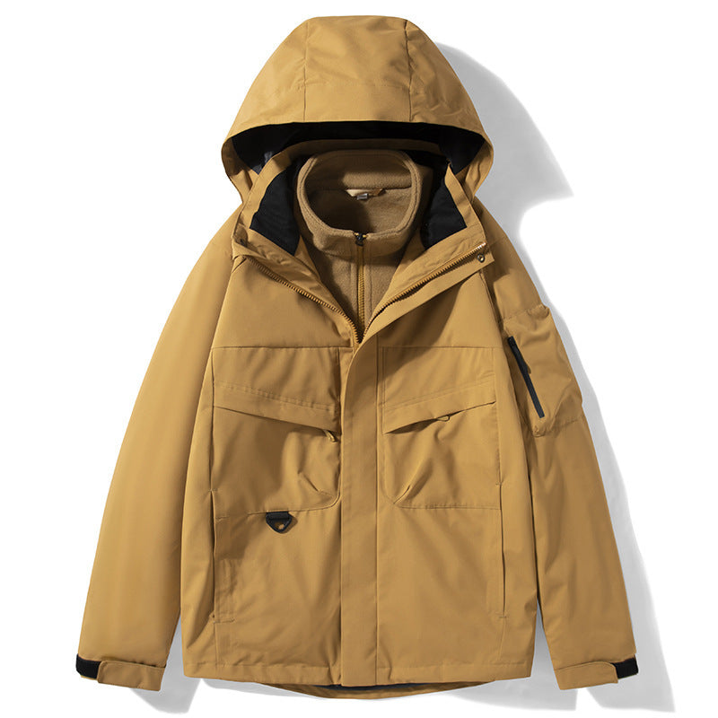 Herren Kapuzen-Fieldjacke mit integrierter Therm-Innenjacke und Mehrzwecktaschen – Taviero