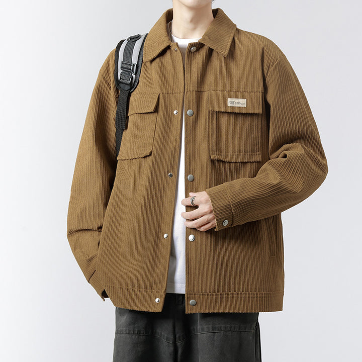 Herren Weiche Cordjacke mit Fleece-Futter Echo Archiv