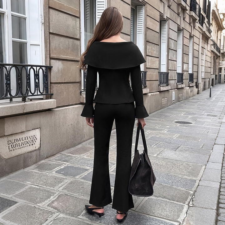 Damen Elegante Peplum-Bluse mit Rüschendetails und Knopfleiste Echo Archiv