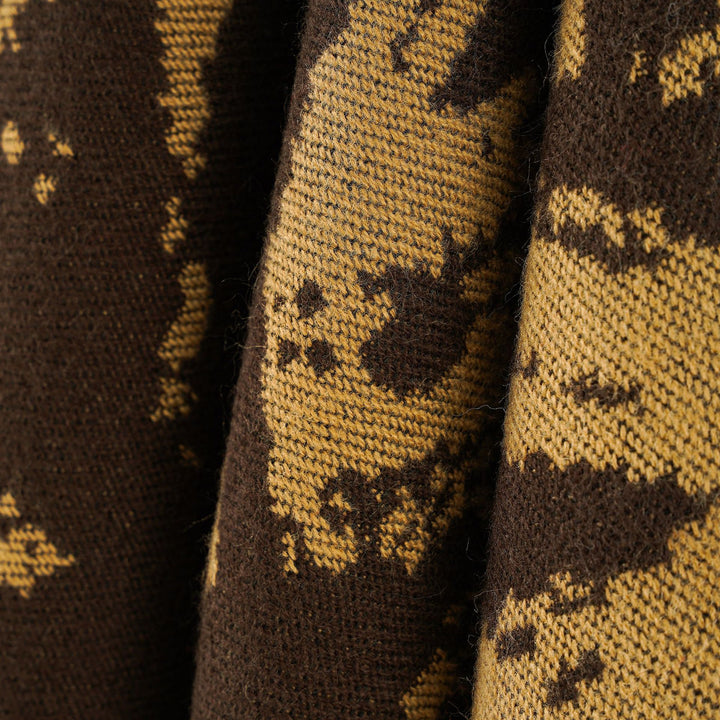 Damen Multifunktionaler Jacquard-Wickelcape mit Zickzack-Bordüre Echo Archiv